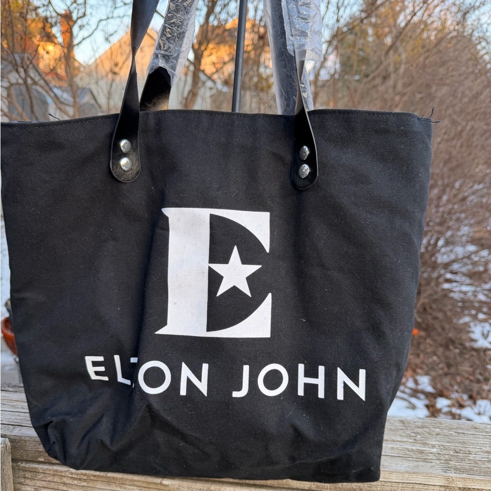 Elton John Farewell Tour Bag New Ht.15” X 16” Width X 12” Straps Black + White